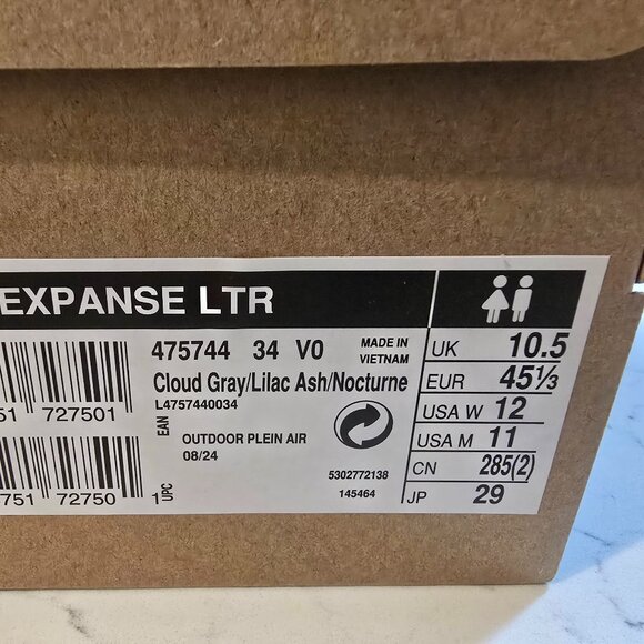 Salomon XT-6 Expanse LTR Leather Sneakers L47574400 Cloud Gray Lilac Mens 11 NEW - Picture 10 of 14